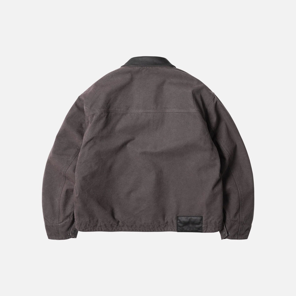 Heavy Canvas Destroyed Work Jacket - Mud