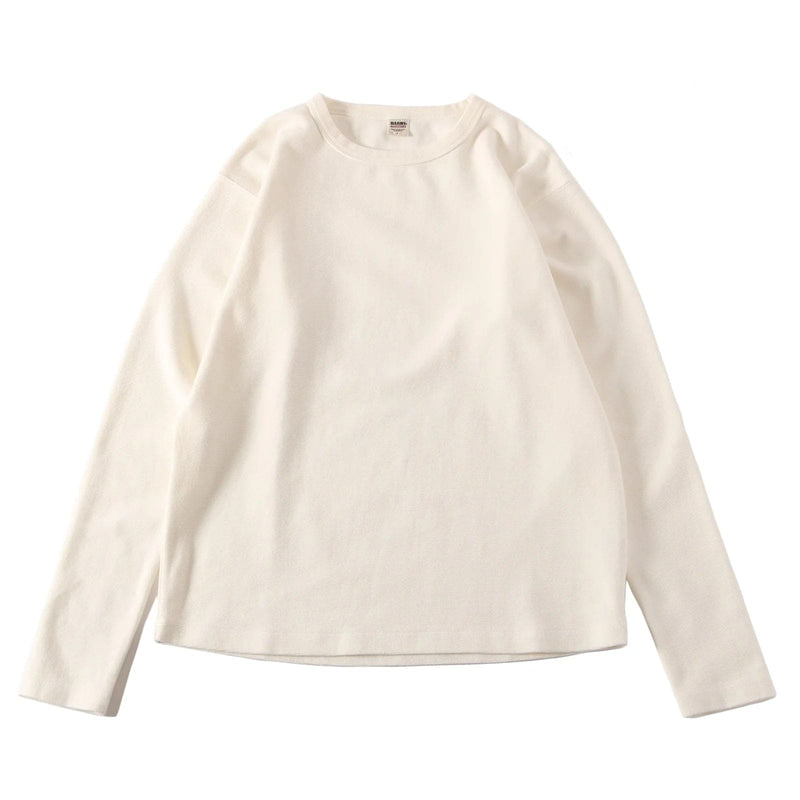 Heavy Knit Long Sleeve Tee - Oat - Lazy Sun