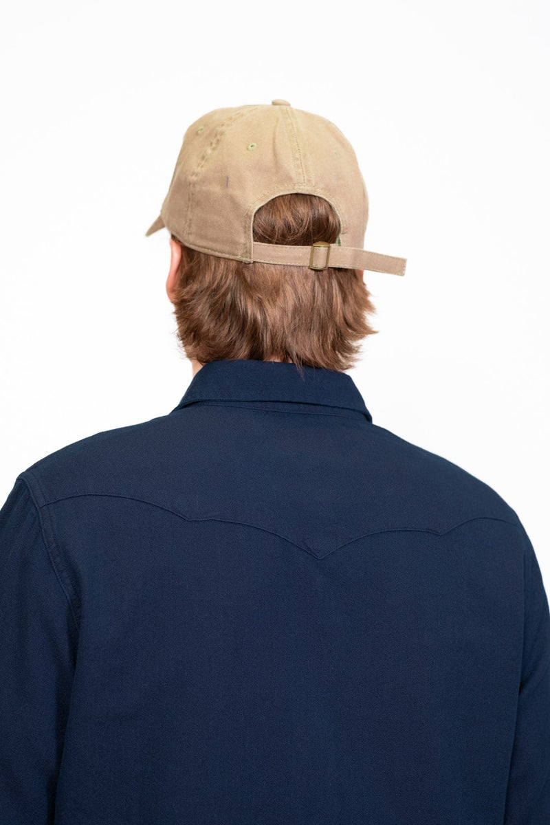 Indigo Yarn-Dyed Cotton Sateen Pearlsnap - Lazy Sun