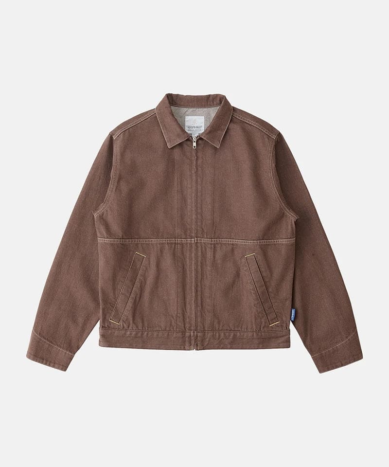 Japanese Slub Denim Jacket - Amber - Lazy Sun