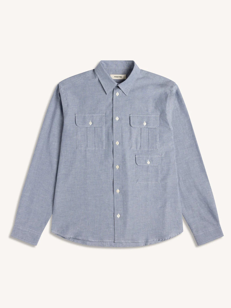 Kinnaird Shirt  -  Blue Chambray - Lazy Sun