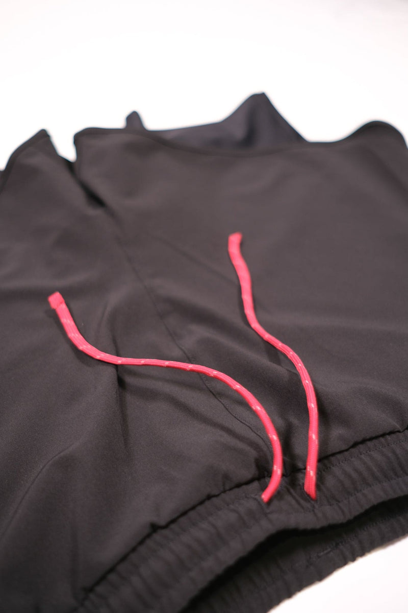 Layered Pocketed Trail Shorts - Black - Lazy Sun