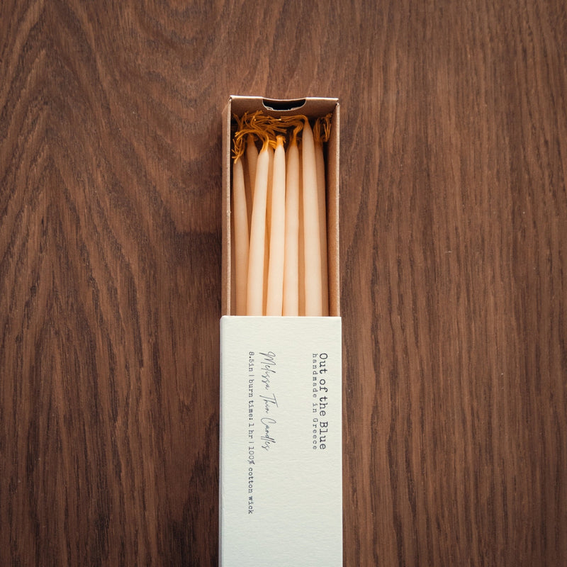 Melissa Beeswax Thin Tapers - Pack of 15 - Lazy Sun