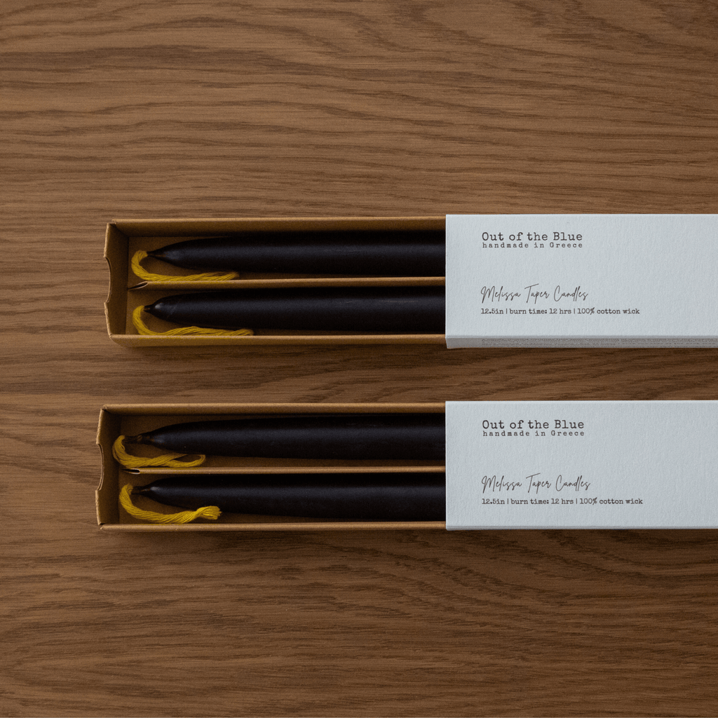 Melissa Taper Beeswax Candles - Set of 2