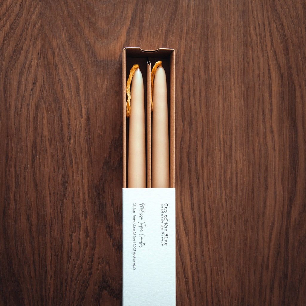 Melissa Taper Beeswax Candles - Set of 2