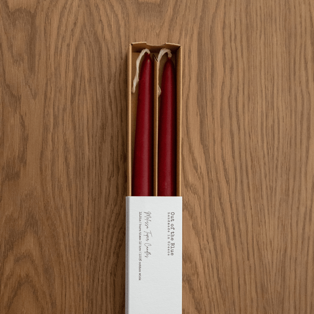 Melissa Taper Beeswax Candles - Set of 2