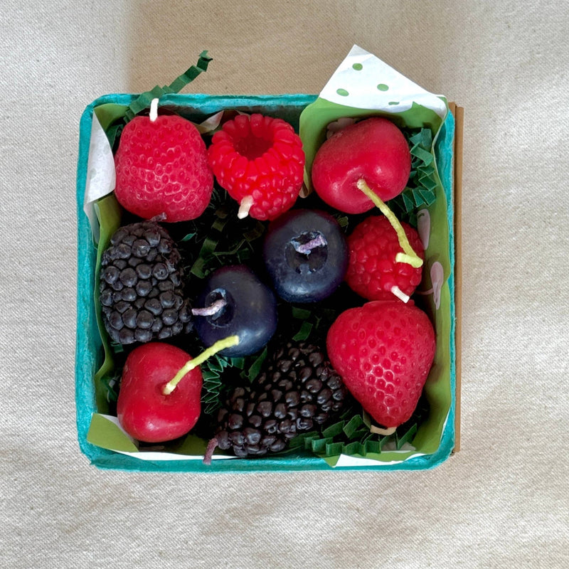 Mixed Berry Beeswax Birthday Candles - Lazy Sun