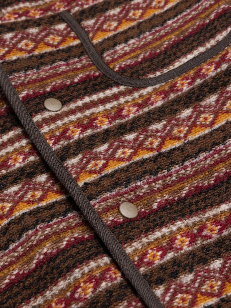 Neist Cardigan  -  Peat/Black Wool Fairisle - Lazy Sun