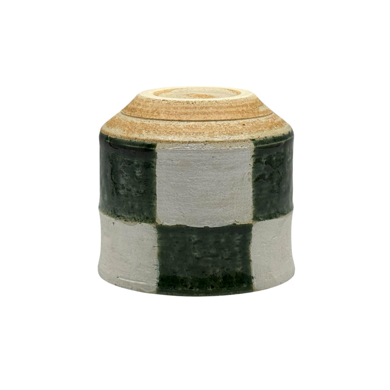 Oribe Kiritate Green Oribe-yaki Yunomi - Japanese Teacup - Lazy Sun