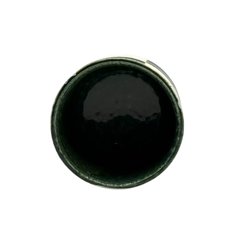 Oribe Kiritate Green Oribe-yaki Yunomi - Japanese Teacup - Lazy Sun