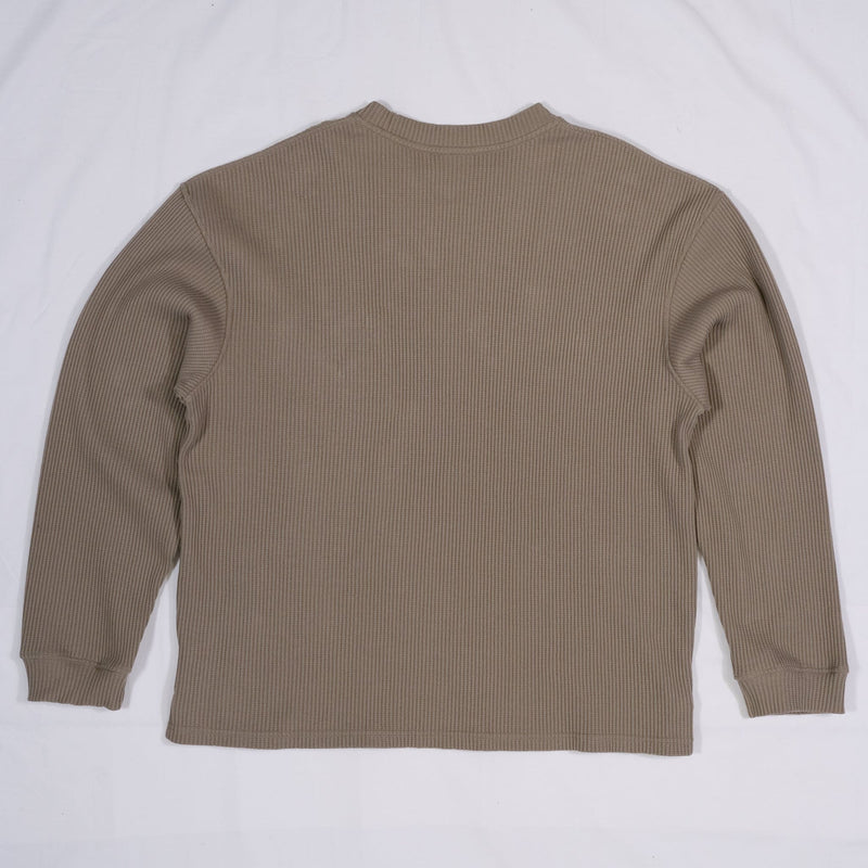 Oversized Waffle Pocket Tee 002 - Light Olive - Lazy Sun