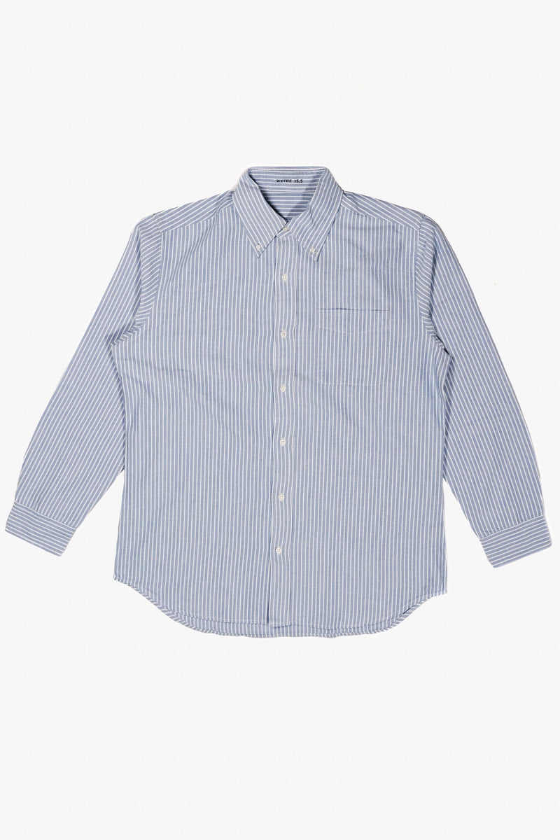 Oxford Cloth Button Down - Blue Stripe - Lazy Sun