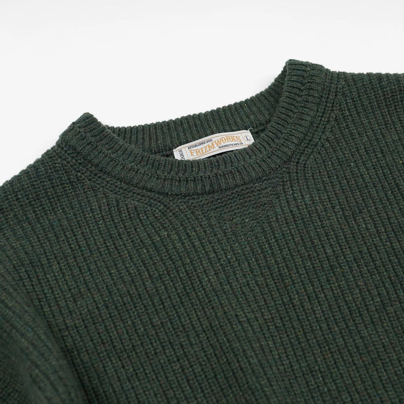 Patch Round Pullover Knit Sweater - Forest Green - Lazy Sun