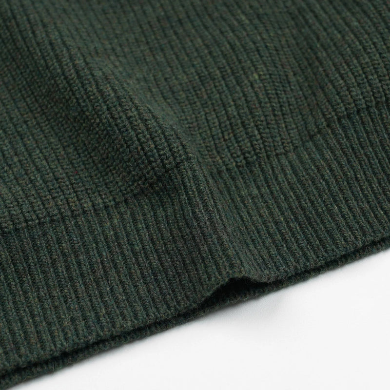 Patch Round Pullover Knit Sweater - Forest Green - Lazy Sun
