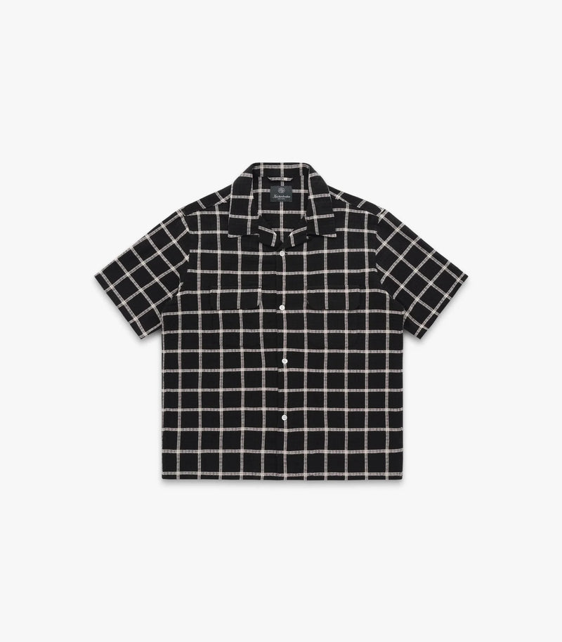 Penny Loom Cotton Shirt S/S - Black - Lazy Sun