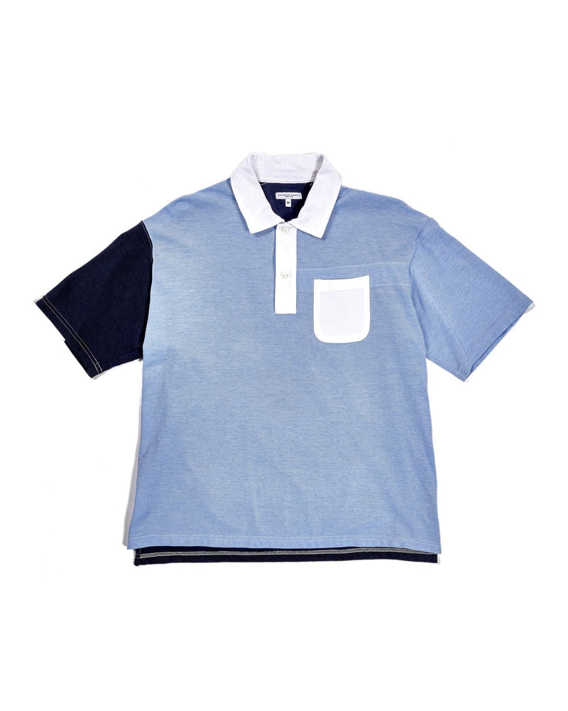 Polo Shirt Combo - Light Blue Cotton Pique - Lazy Sun
