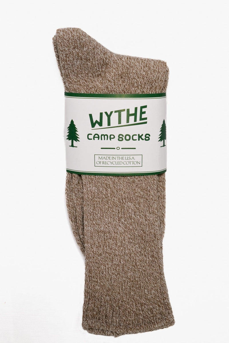 Recycled Cotton Camp Socks - Camp Khaki Melange - Lazy Sun