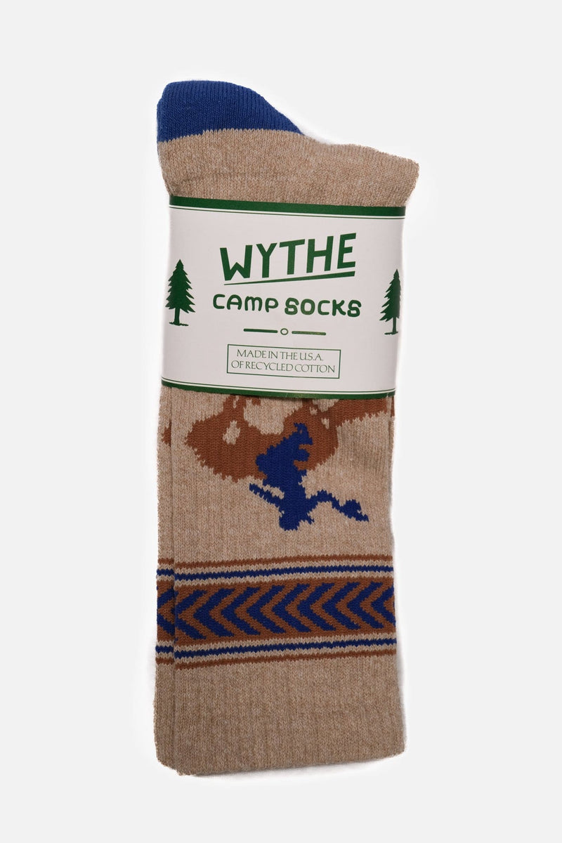 Recycled Cotton Jacquard Camp Socks - Bucking Bronc - Lazy Sun