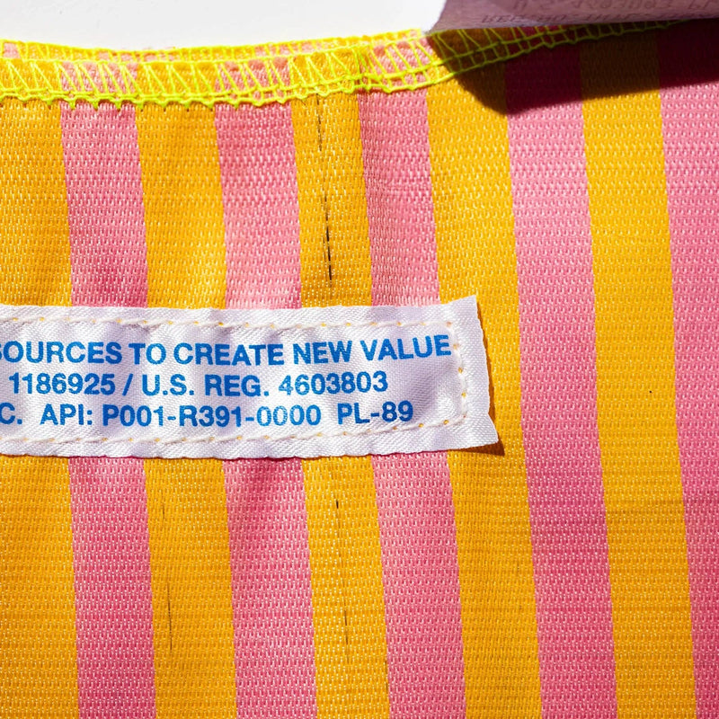 School Tie Fabric Bag - Light Blue x White - Lazy Sun