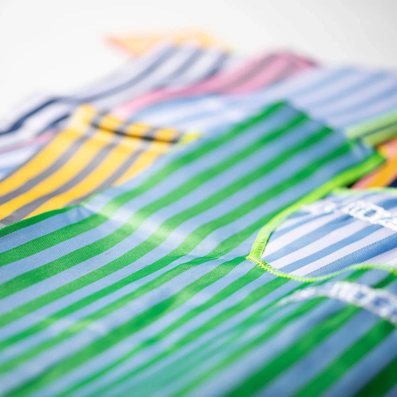 School Tie Fabric Bag - Light Blue x White - Lazy Sun