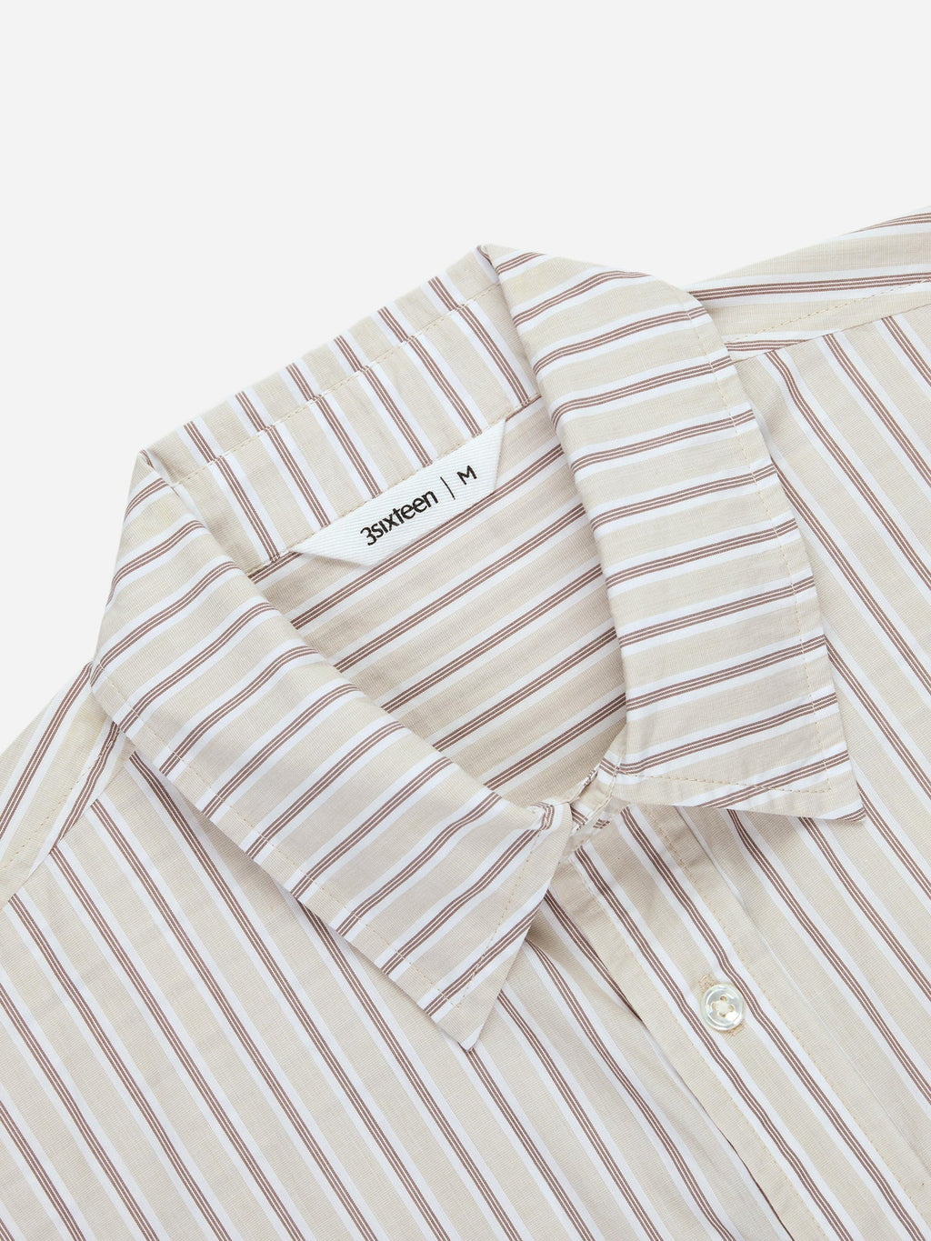 Short Sleeve Commuter Shirt - Tan Stripe