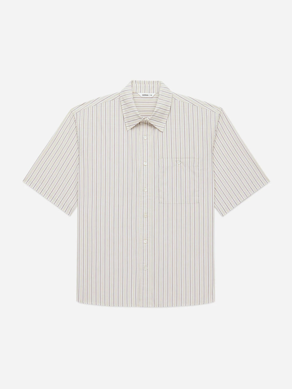 Short Sleeve Commuter Shirt - Tan Stripe