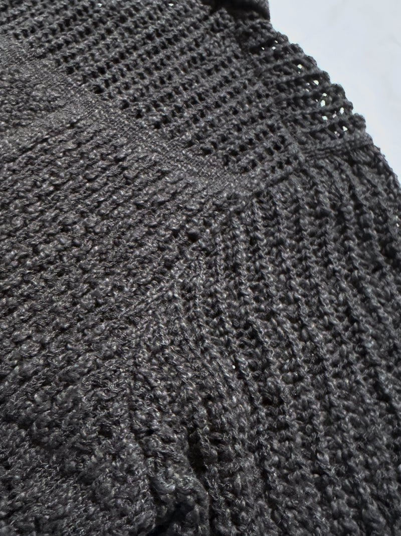 Short Sleeve Knit Shirt - Black De Stijl - Lazy Sun