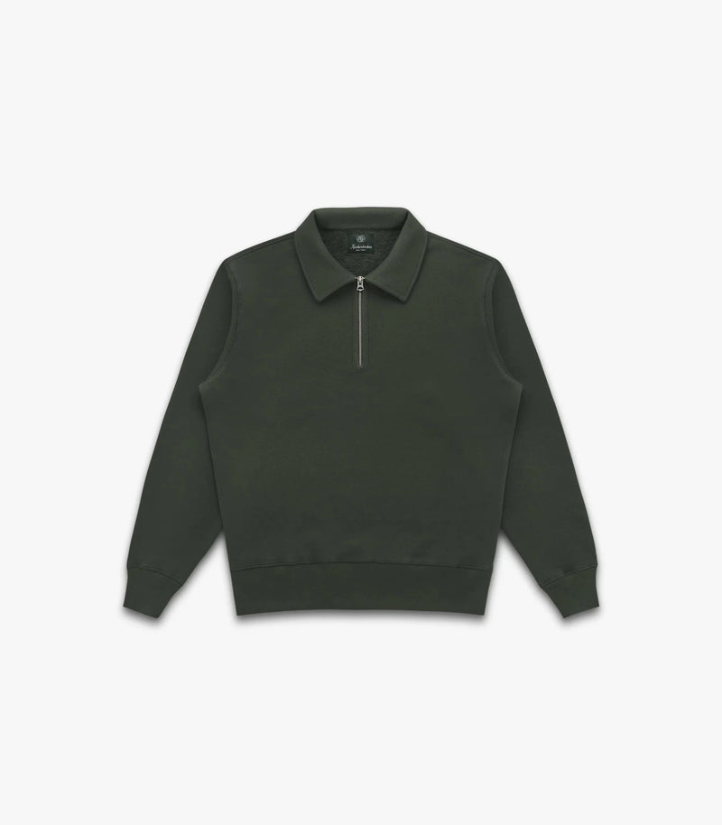 Stadium Loft Quarter Zip - Deep Forest - Lazy Sun