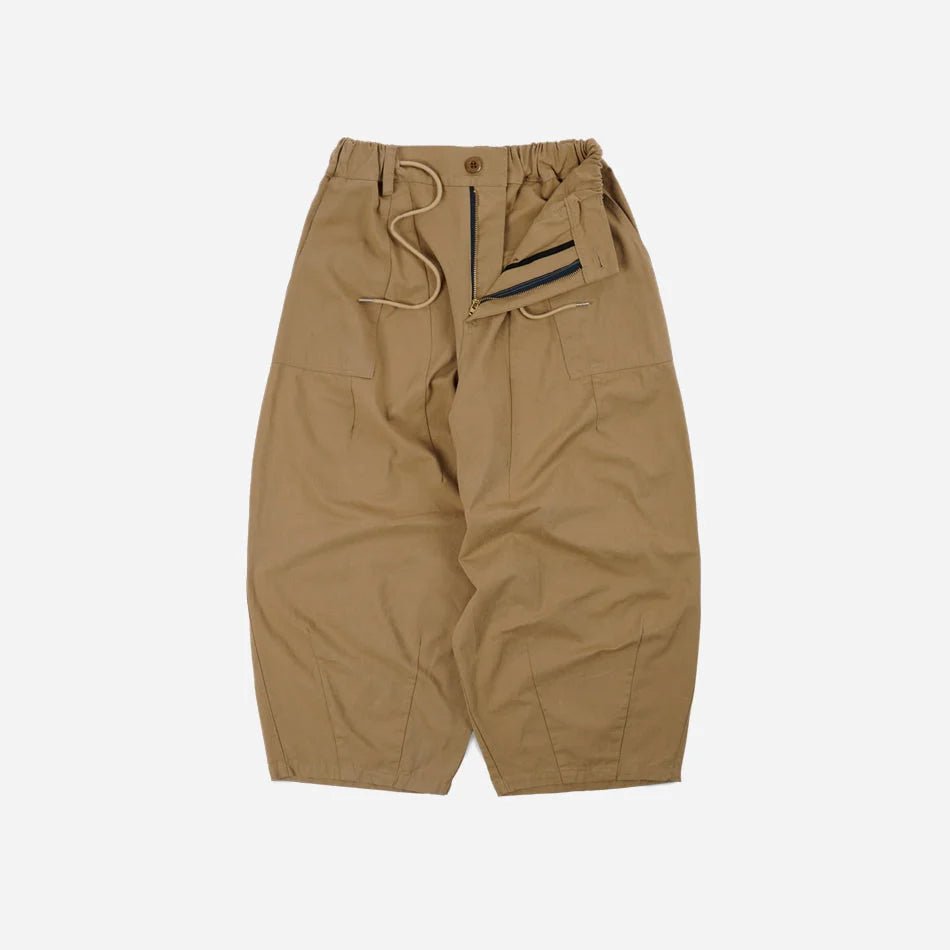 Twill Balloon Pants - Beige