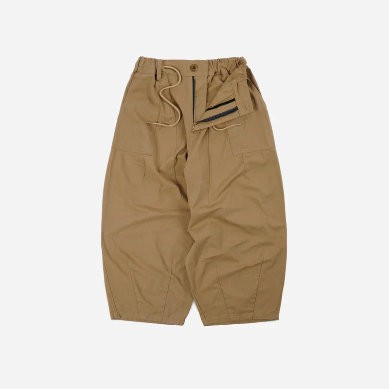 Twill Balloon Pants - Beige - Lazy Sun