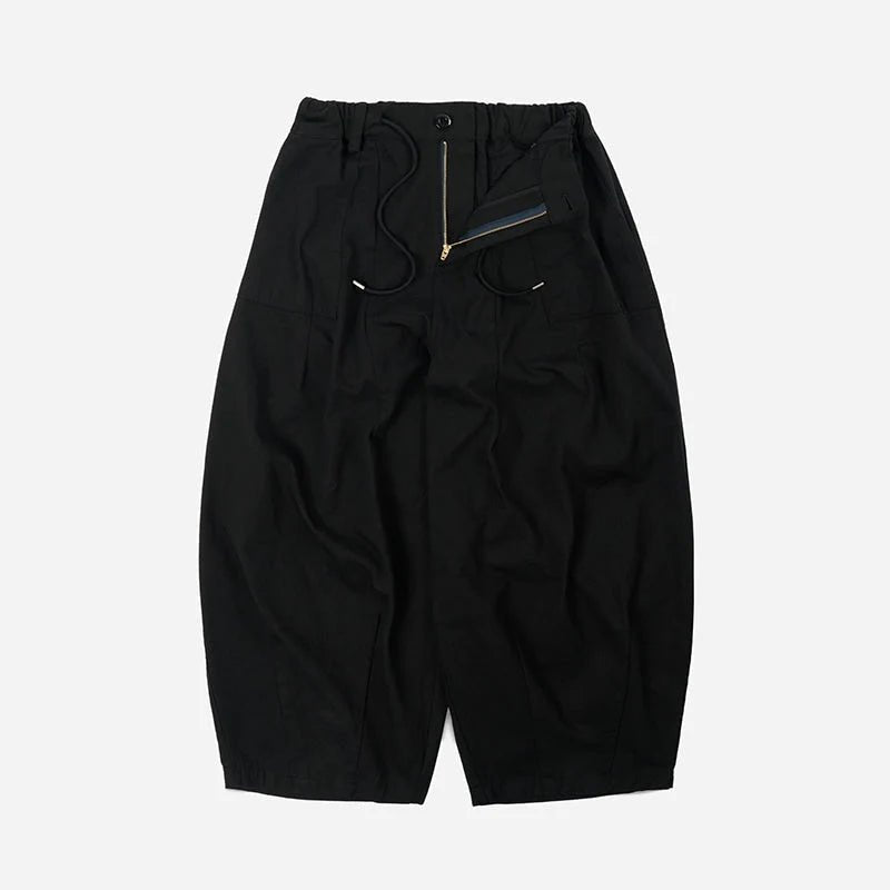 Twill Balloon Pants - Black - Lazy Sun