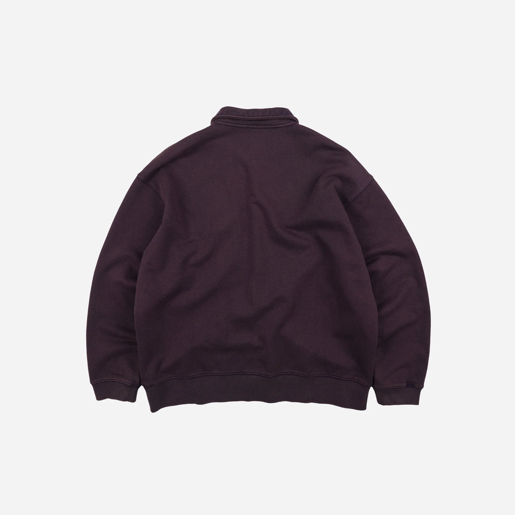 Vintage Dyeing Half Zip Sweat - Vintage Purple