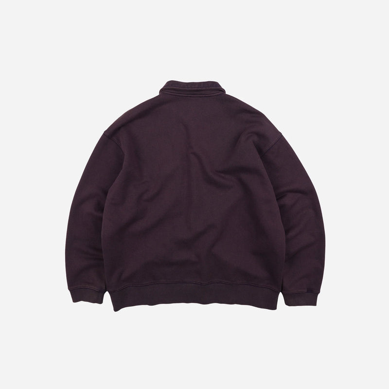 Vintage Dyeing Half Zip Sweat - Vintage Purple - Lazy Sun