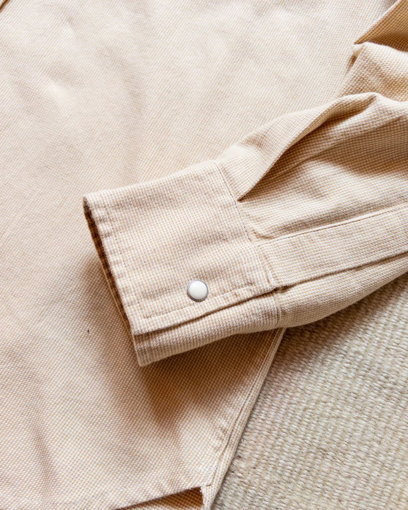 Vintage Tickweave Pearlsnap Shirt - Butterscotch - Lazy Sun