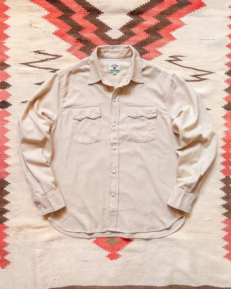 Vintage Tickweave Pearlsnap Shirt - Butterscotch - Lazy Sun