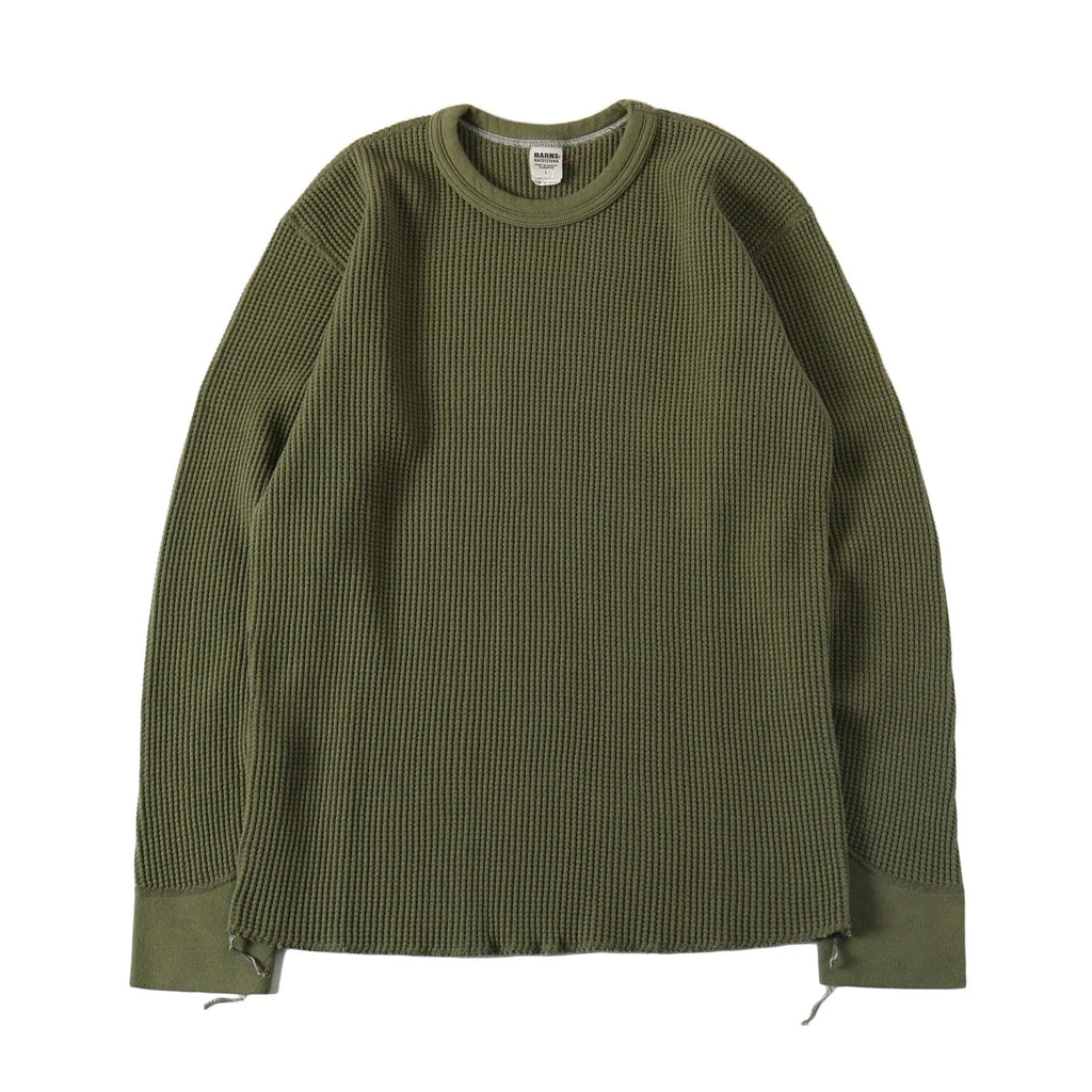 Waffle Tough Neck LS Crew - Olive