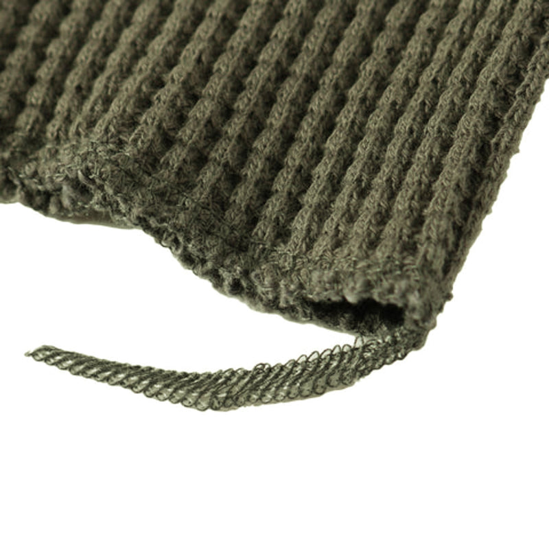 Waffle Tough Neck LS Crew - Olive - Lazy Sun