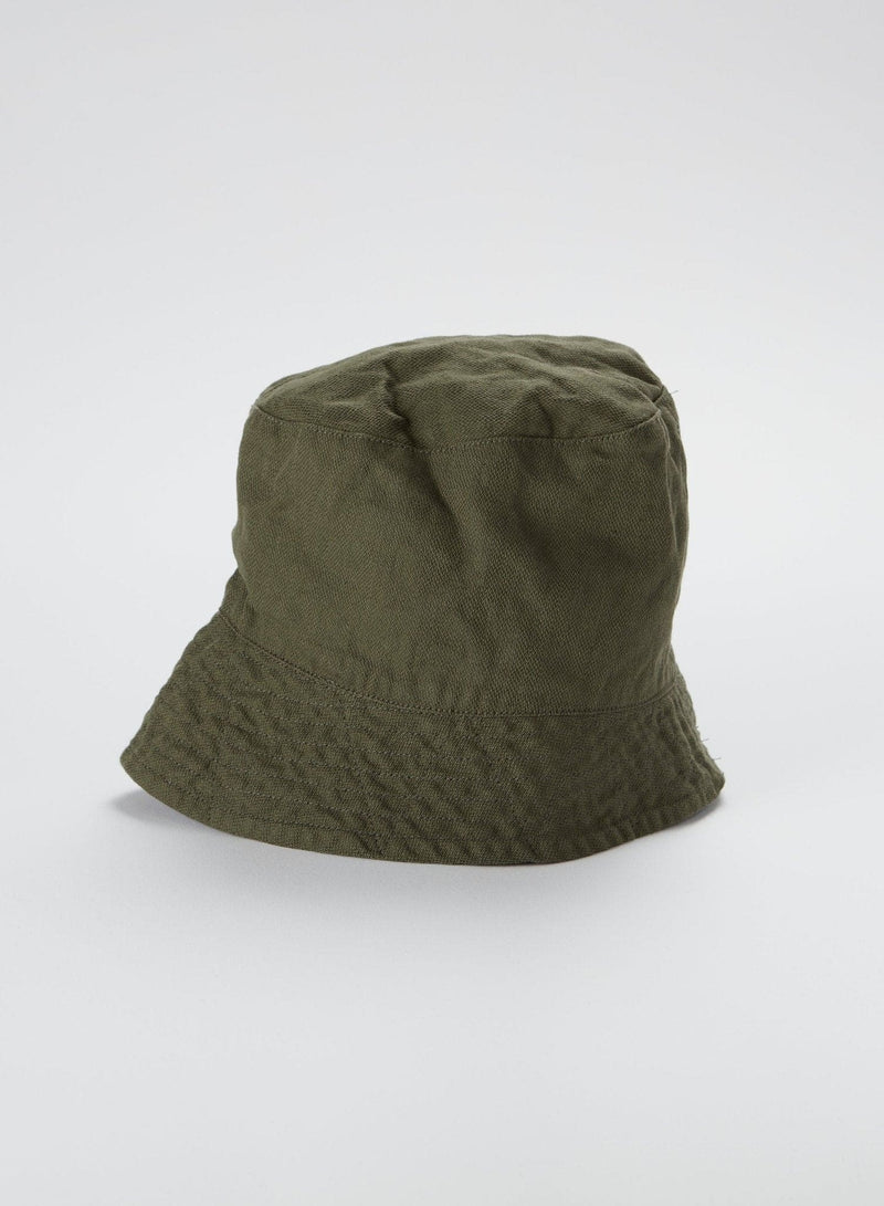 Bucket Hat - Olive Cotton Hemp Sateen - Lazy Sun