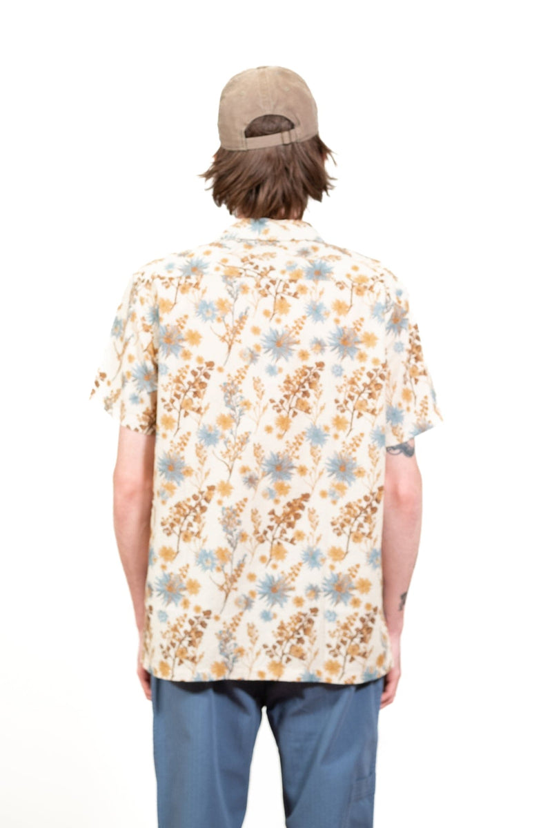 Crammond Shirt - Ecru Thistle Print - Lazy Sun