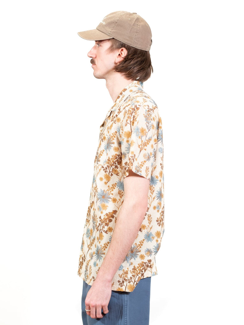 Crammond Shirt - Ecru Thistle Print - Lazy Sun
