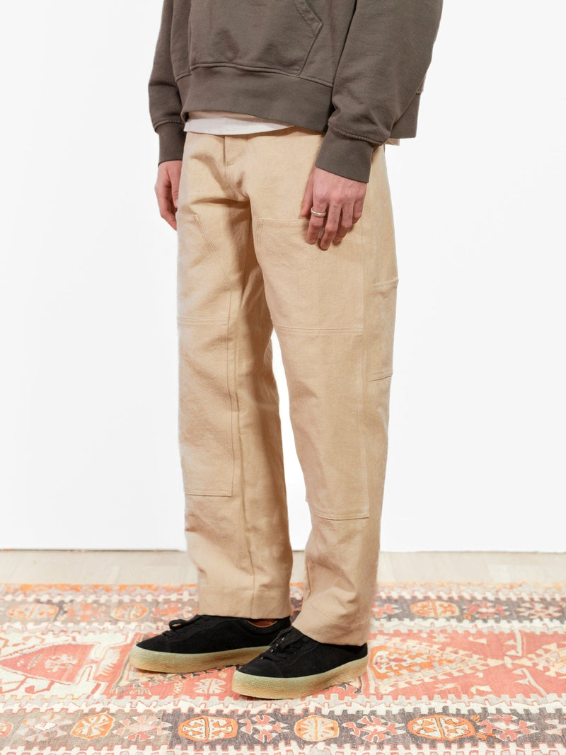 Donovan Double Knee Pant - Ecru - Lazy Sun