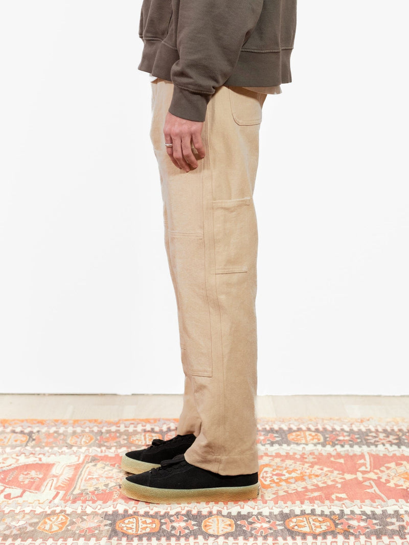 Donovan Double Knee Pant - Ecru - Lazy Sun