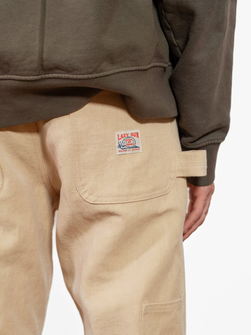 Donovan Double Knee Pant - Ecru - Lazy Sun