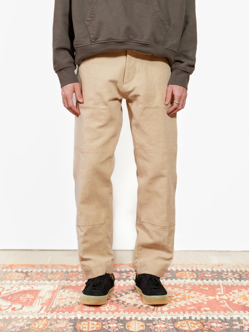 Donovan Double Knee Pant - Ecru - Lazy Sun
