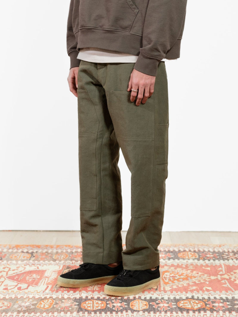 Donovan Double Knee Pant - Olive - Lazy Sun