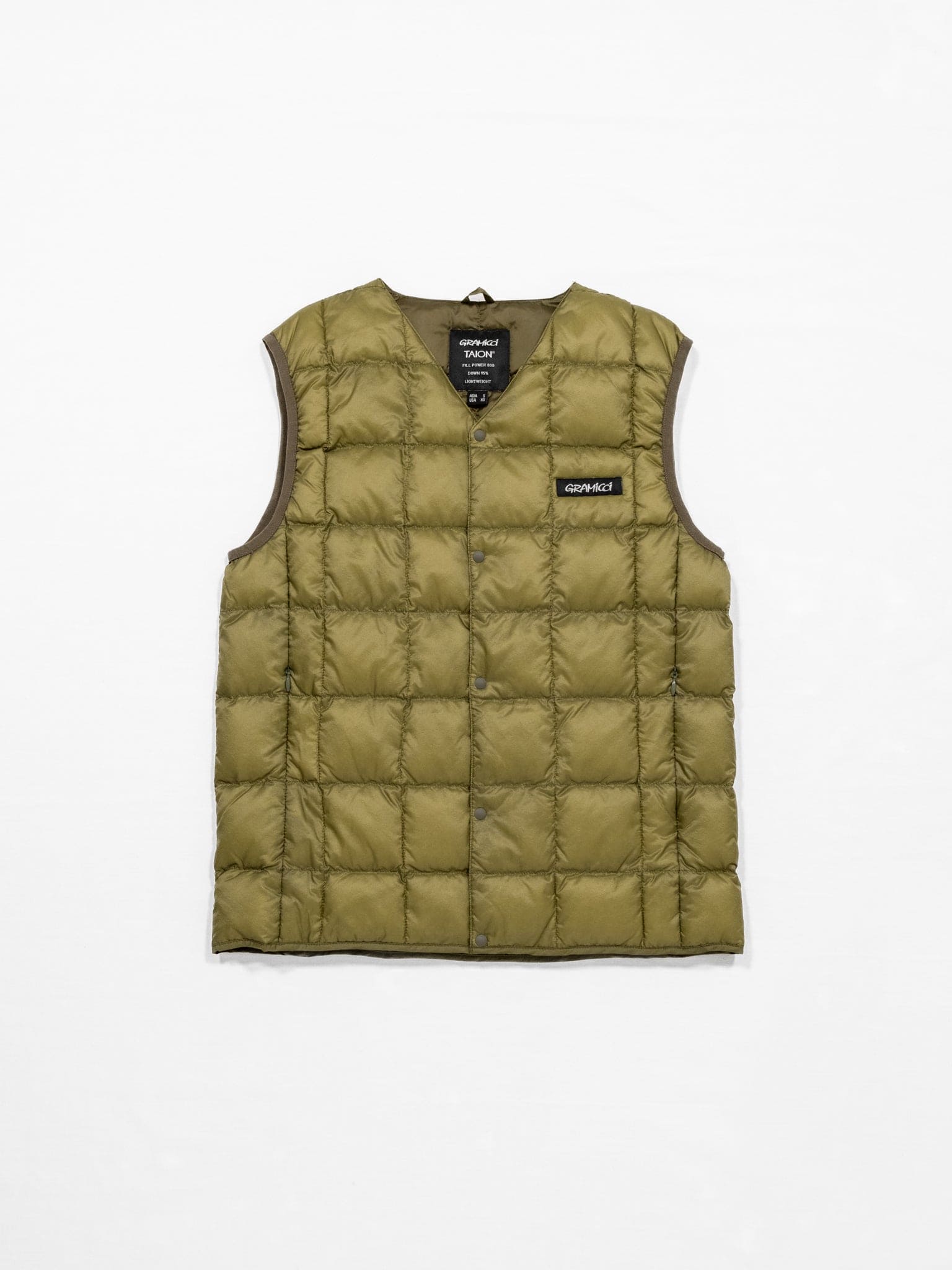 Gramicci x Taion Inner Down Vest - Olive - Lazy Sun