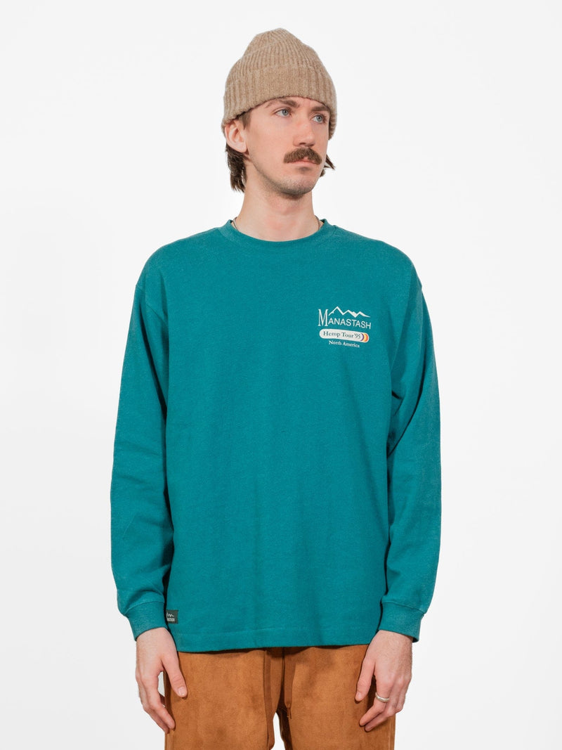 Hemp Tour Long Sleeve Tee - Evergreen - Lazy Sun