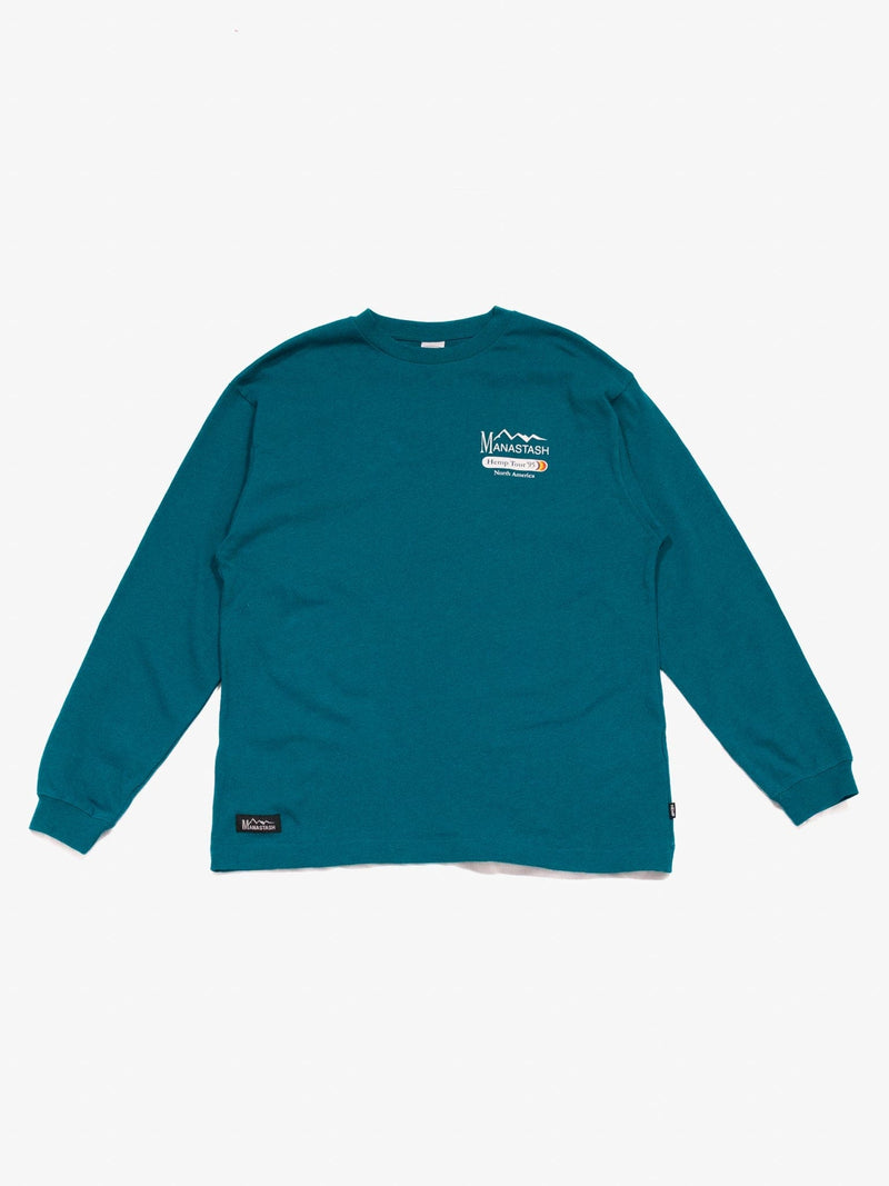 Hemp Tour Long Sleeve Tee - Evergreen - Lazy Sun