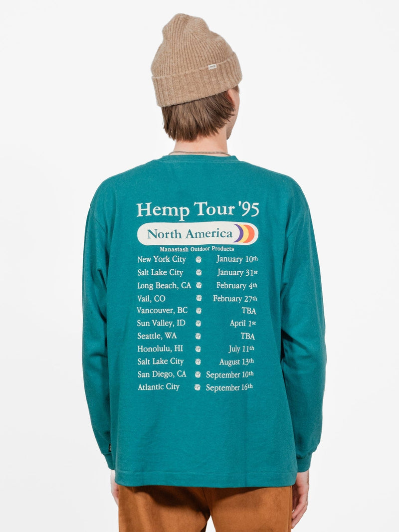 Hemp Tour Long Sleeve Tee - Evergreen - Lazy Sun