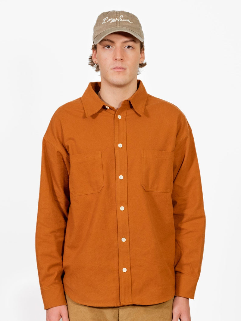 Lawlor Flannel Shirt - Terracotta - Lazy Sun